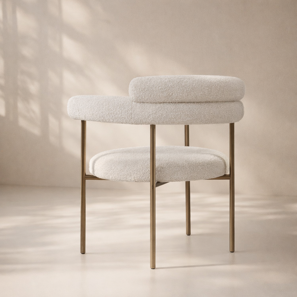 Blake Boucle Fabric Dining Chair