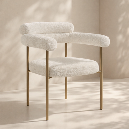 Blake Boucle Fabric Dining Chair