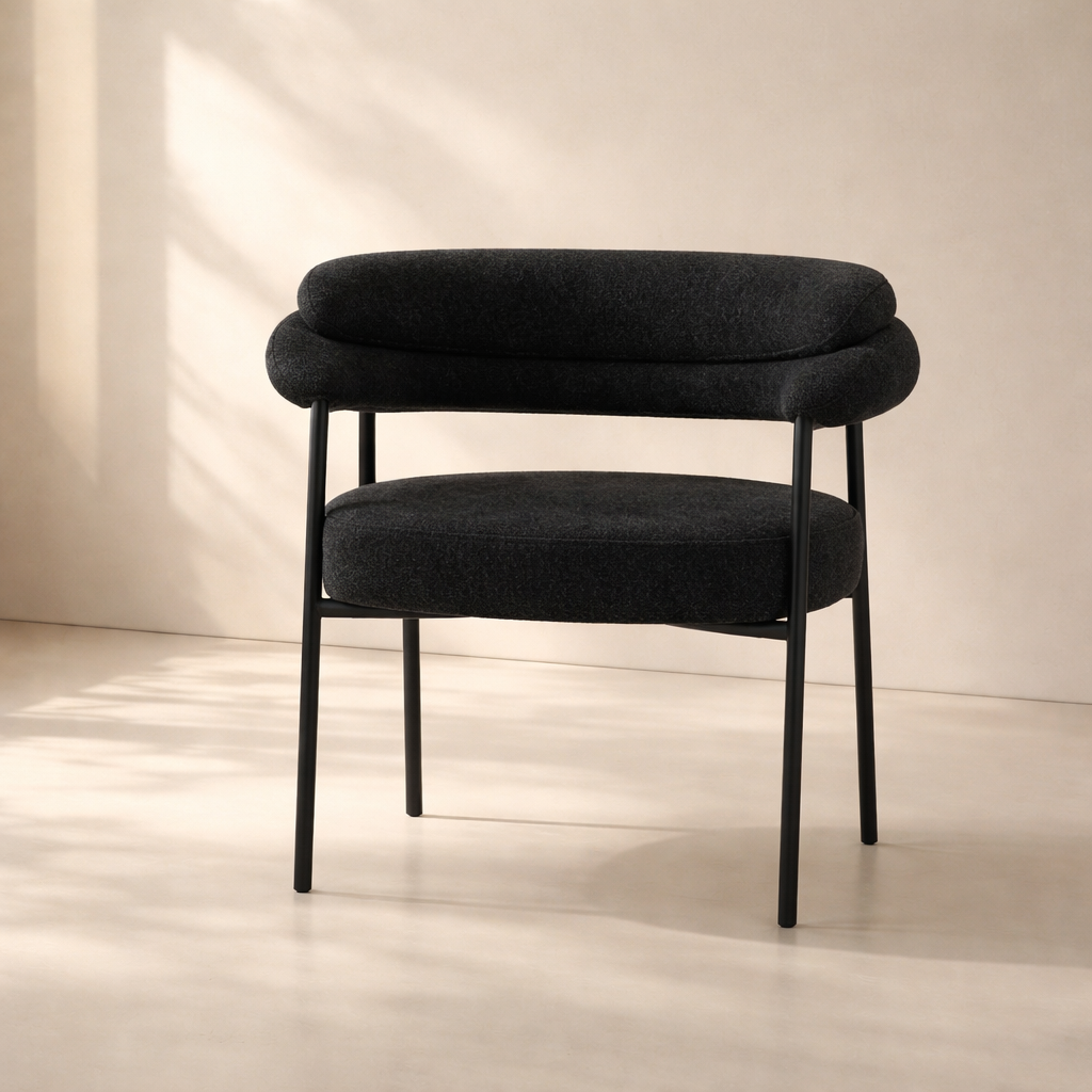Blake Boucle Fabric Dining Chair