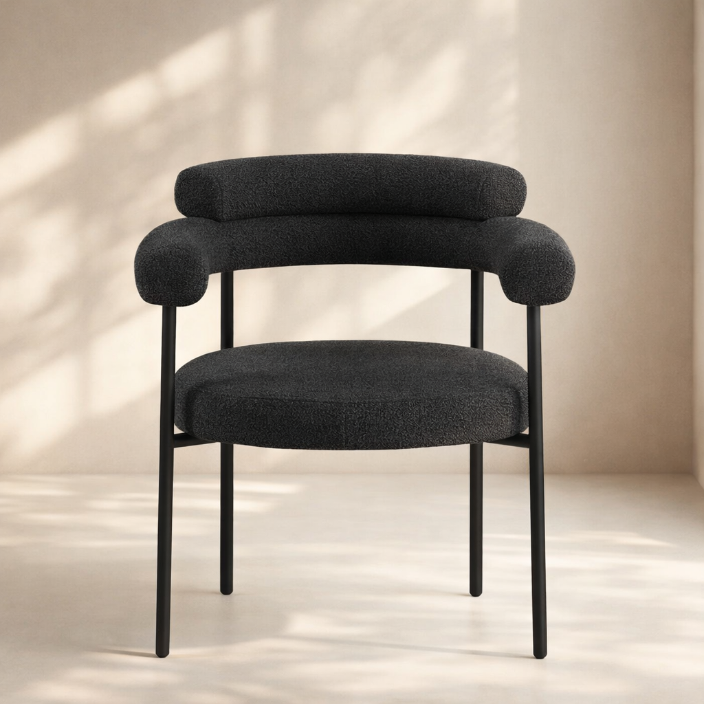 Blake Boucle Fabric Dining Chair