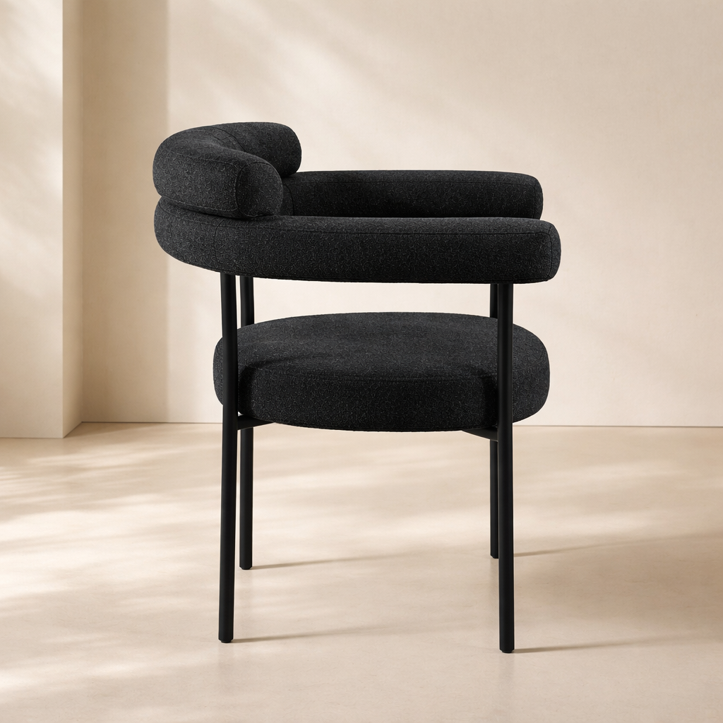 Blake Boucle Fabric Dining Chair