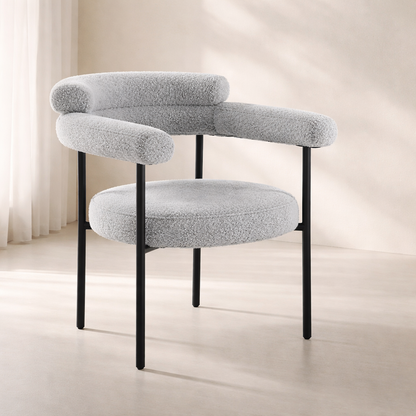 Blake Boucle Fabric Dining Chair