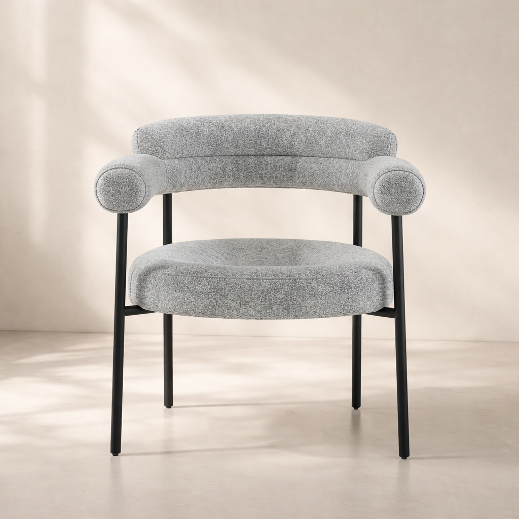 Blake Boucle Fabric Dining Chair