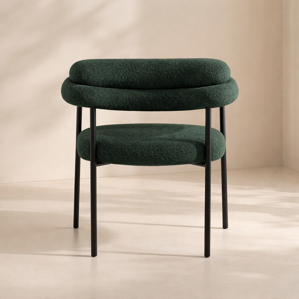 Blake Boucle Fabric Dining Chair
