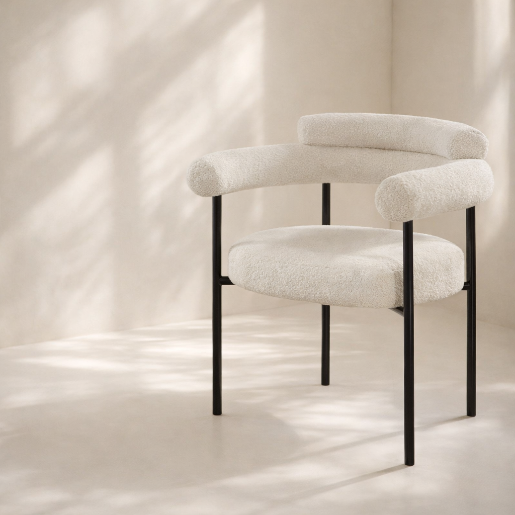 Blake Boucle Fabric Dining Chair