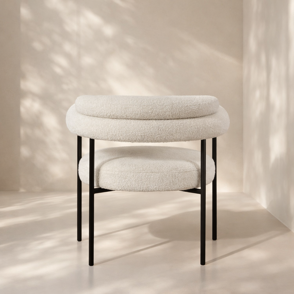 Blake Boucle Fabric Dining Chair