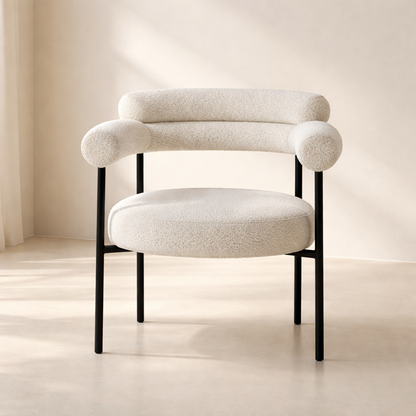 Blake Boucle Fabric Dining Chair