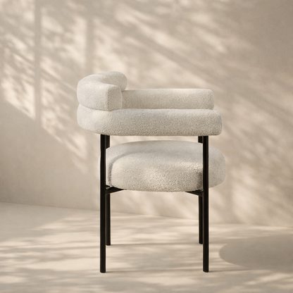 Blake Boucle Fabric Dining Chair