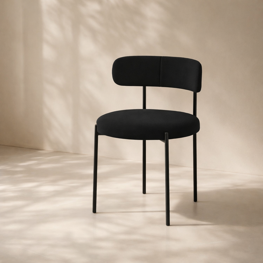 Beacon Boucle Fabric Upholstered Dining Chair (set of 2)