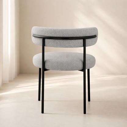 Beacon Boucle Fabric Upholstered Dining Chair (set of 2)