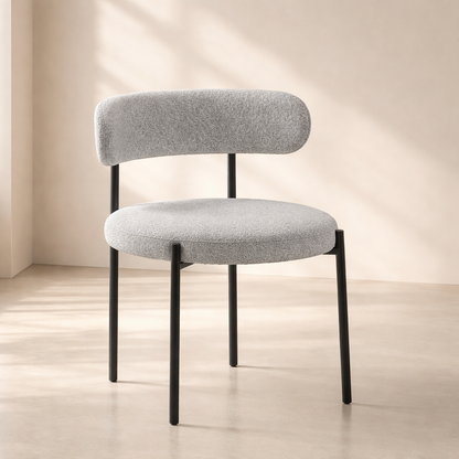 Beacon Boucle Fabric Upholstered Dining Chair (set of 2)