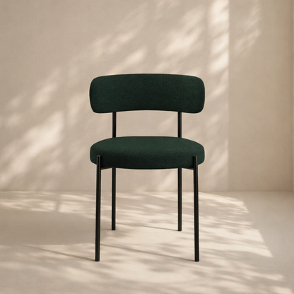 Beacon Boucle Fabric Upholstered Dining Chair (set of 2)