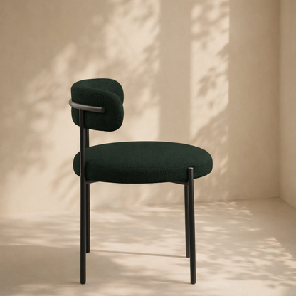 Beacon Boucle Fabric Upholstered Dining Chair (set of 2)