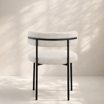 Beacon Boucle Fabric Upholstered Dining Chair (set of 2)