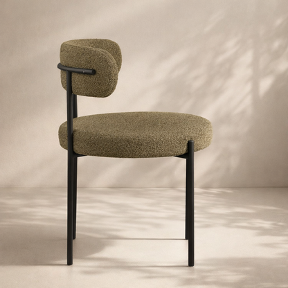 Beacon Boucle Fabric Upholstered Dining Chair (set of 2)