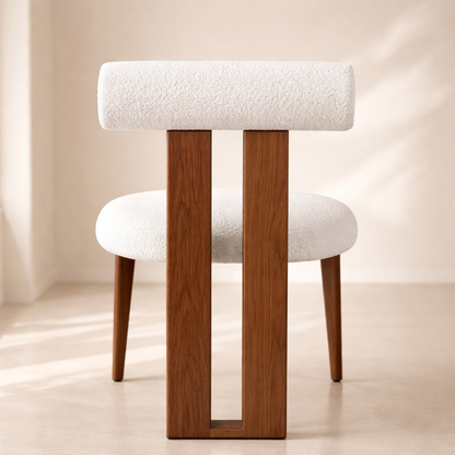 Dario Boucle Fabric Upholstered Dining Chair (set of 2)