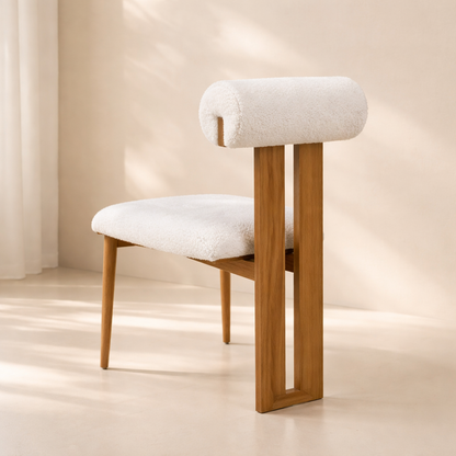 Dario Boucle Fabric Upholstered Dining Chair (set of 2)