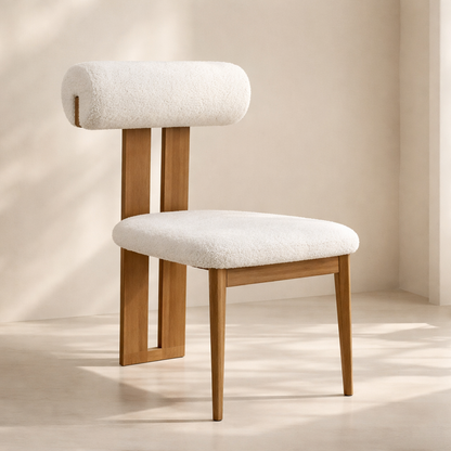 Dario Boucle Fabric Upholstered Dining Chair (set of 2)