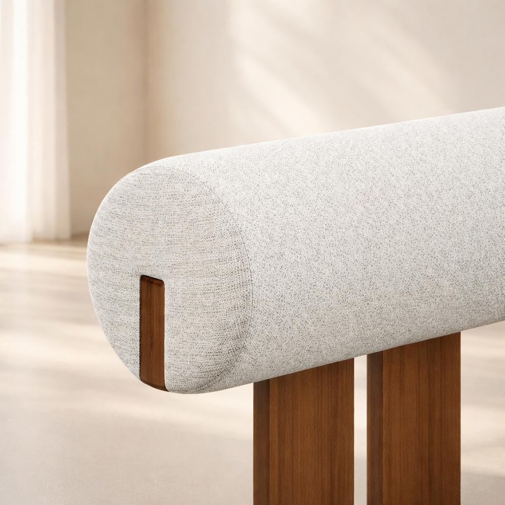 Dario Boucle Fabric Upholstered Dining Chair (set of 2)