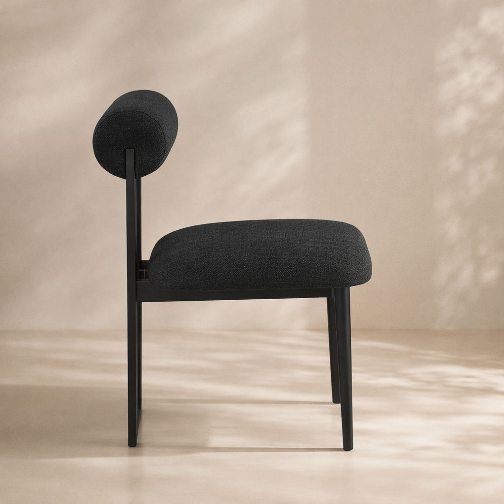 Dario Boucle Fabric Upholstered Dining Chair (set of 2)