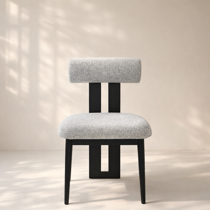 Dario Boucle Fabric Upholstered Dining Chair (set of 2)