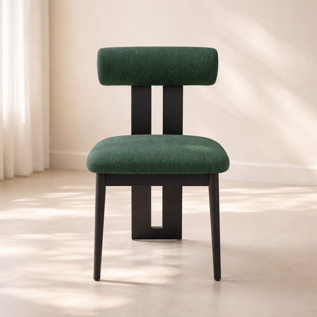 Dario Boucle Fabric Upholstered Dining Chair (set of 2)