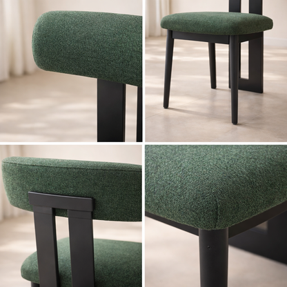 Dario Boucle Fabric Upholstered Dining Chair (set of 2)