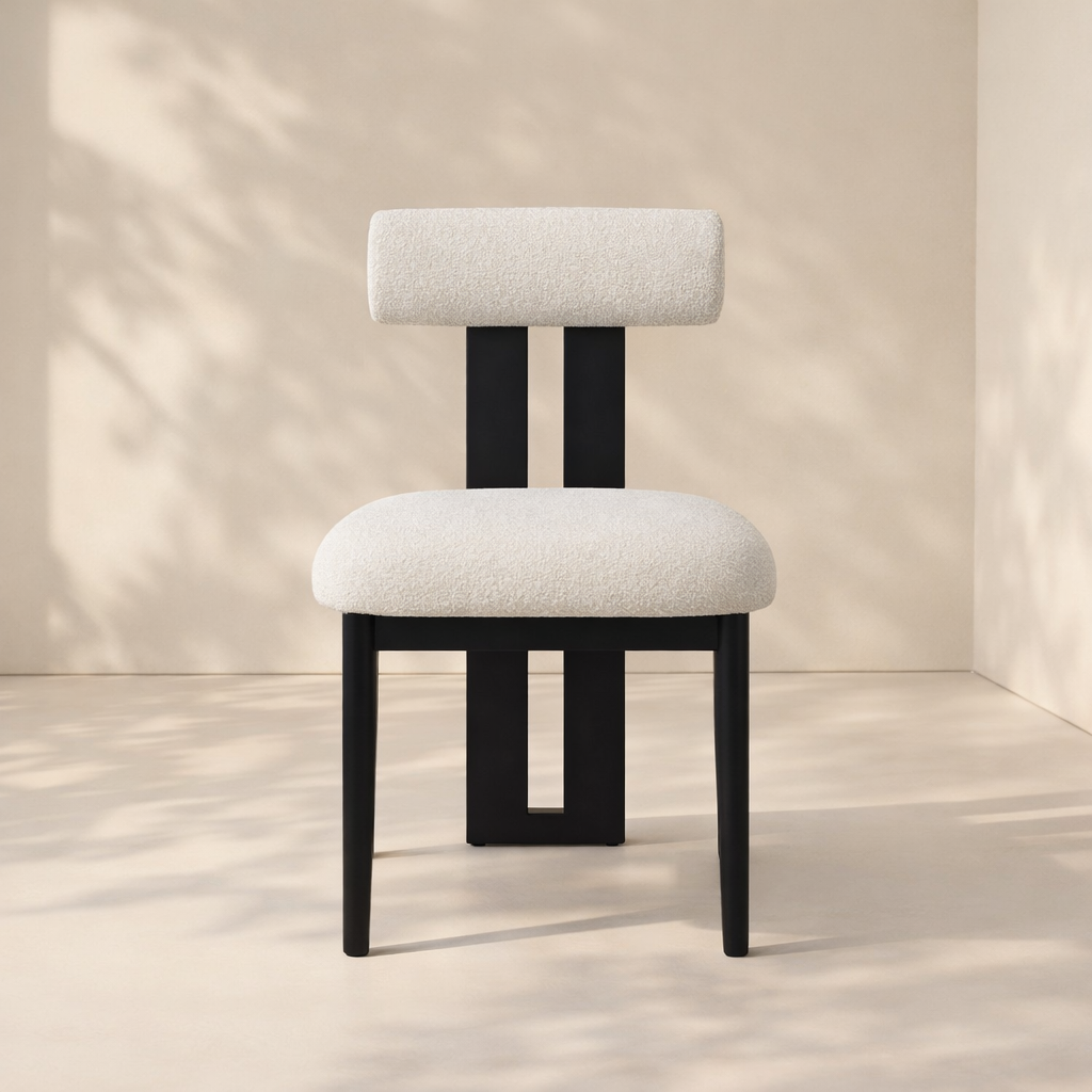 Dario Boucle Fabric Upholstered Dining Chair (set of 2)