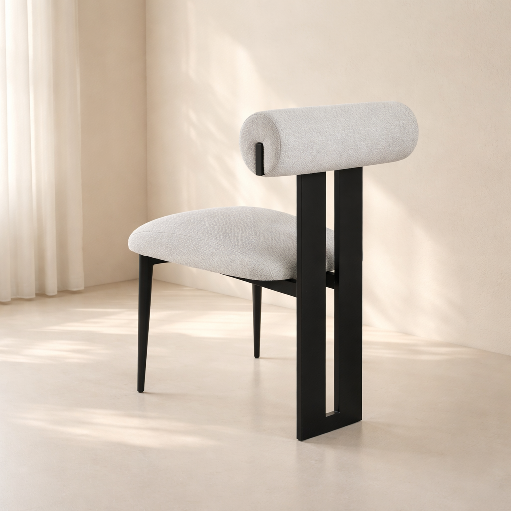 Dario Boucle Fabric Upholstered Dining Chair (set of 2)