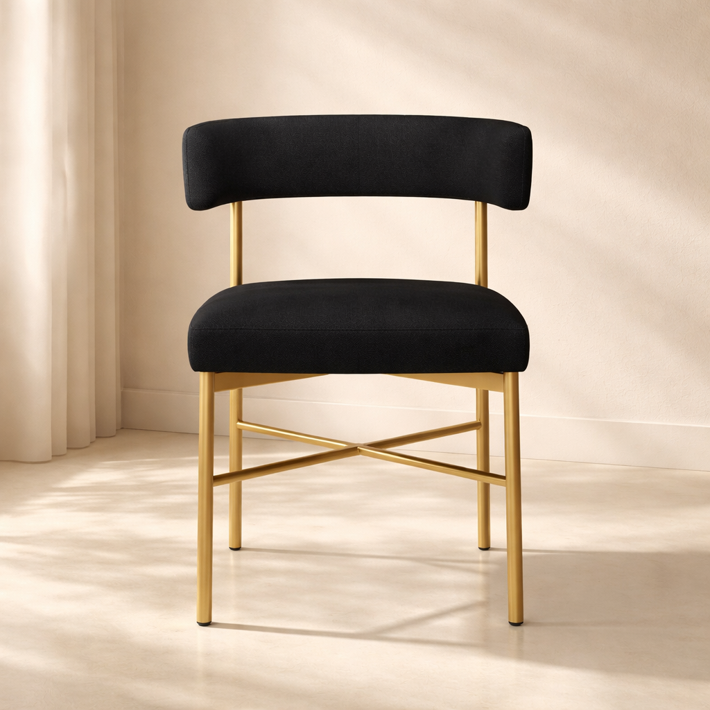 Rivage Linen Textured Fabric Upholstered Dining Chair (set of 2)