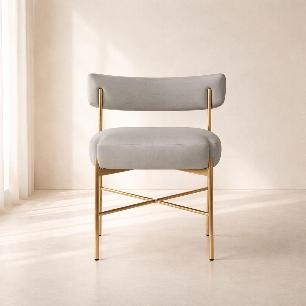 Rivage Linen Textured Fabric Upholstered Dining Chair (set of 2)