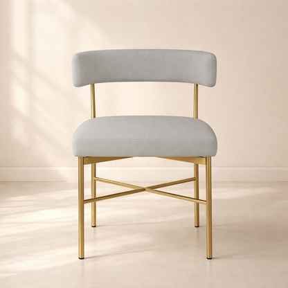 Rivage Linen Textured Fabric Upholstered Dining Chair (set of 2)