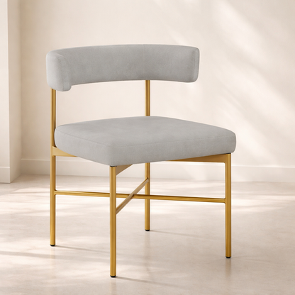 Rivage Linen Textured Fabric Upholstered Dining Chair (set of 2)