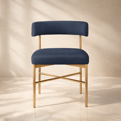 Rivage Linen Textured Fabric Upholstered Dining Chair (set of 2)