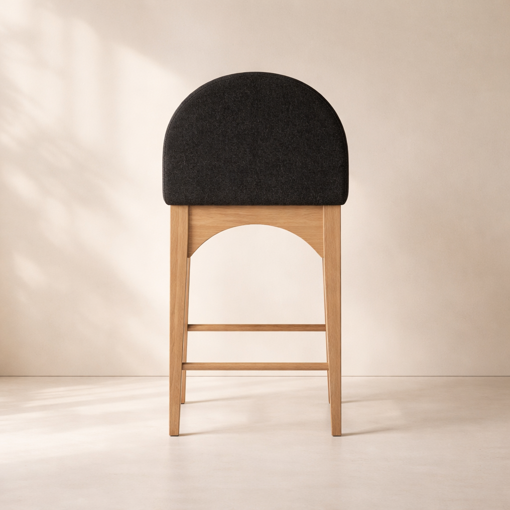 Waldorf 18" Boucle Fabric Counter Chair