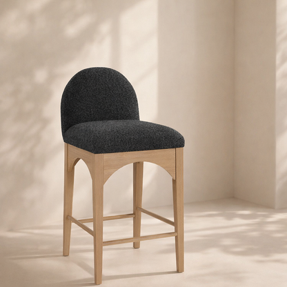 Waldorf 18" Boucle Fabric Counter Chair