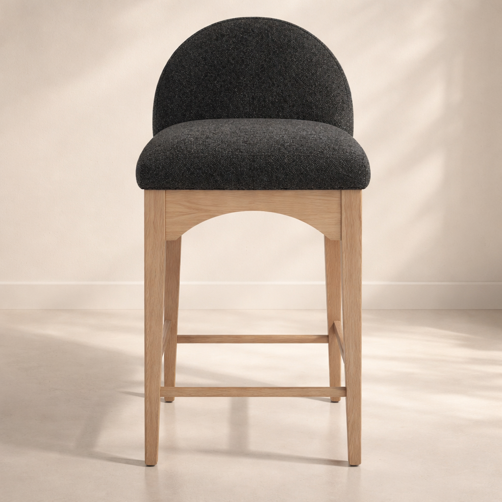 Waldorf 18" Boucle Fabric Counter Chair