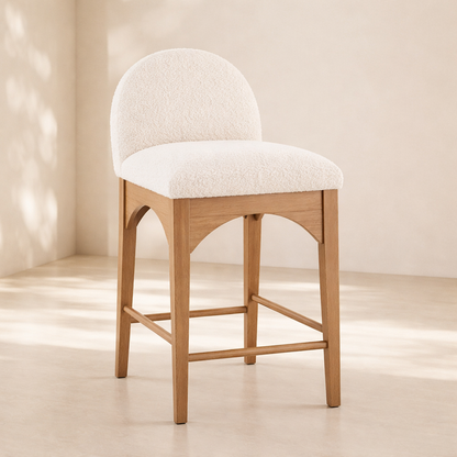 Waldorf 18" Boucle Fabric Counter Chair