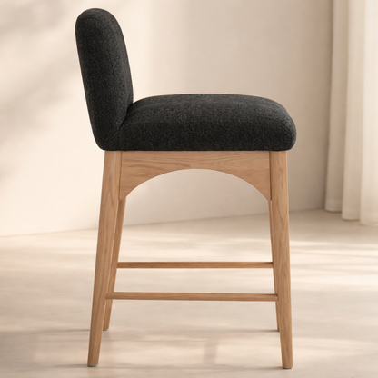 Waldorf 18" Boucle Fabric Counter Chair