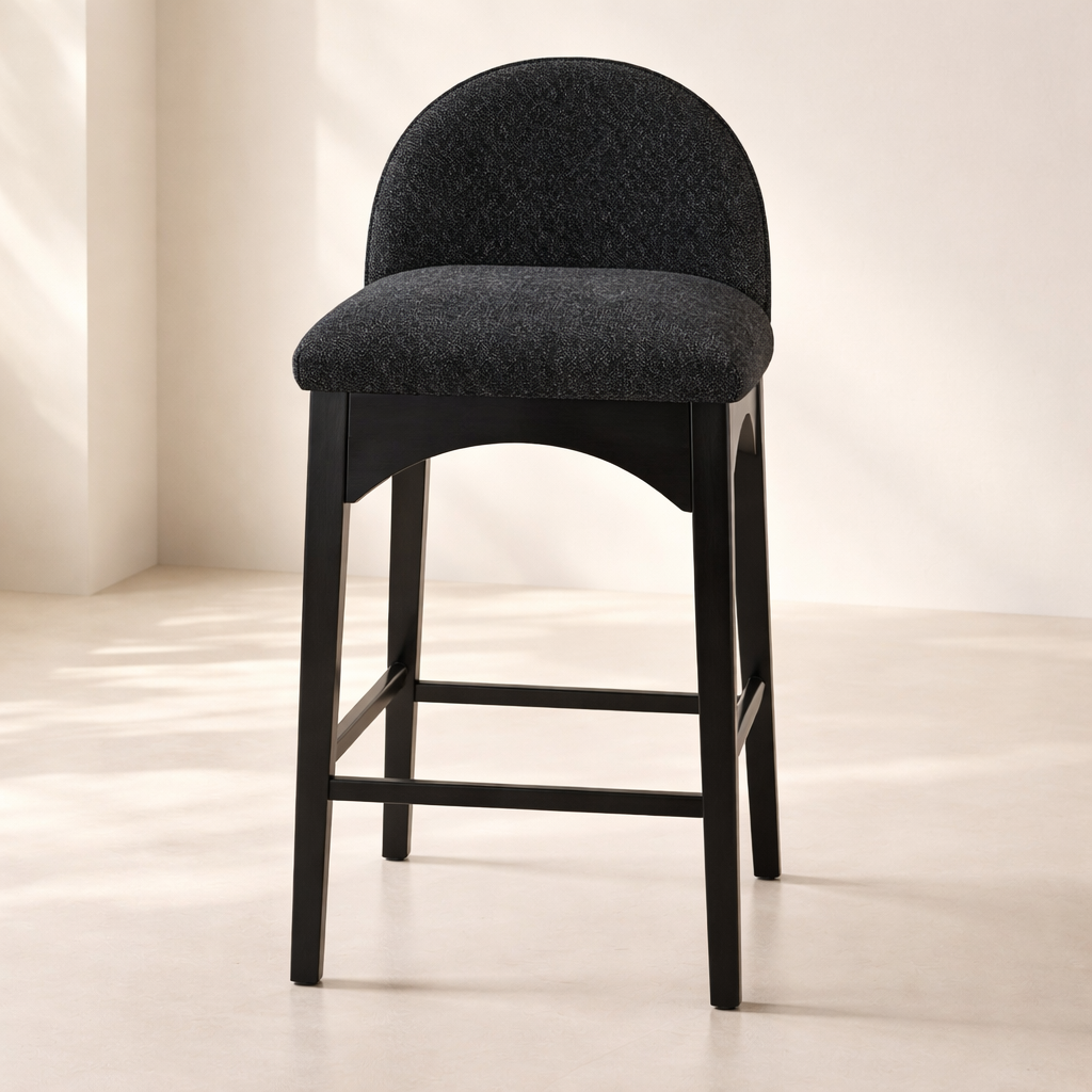 Waldorf 18" Boucle Fabric Counter Chair