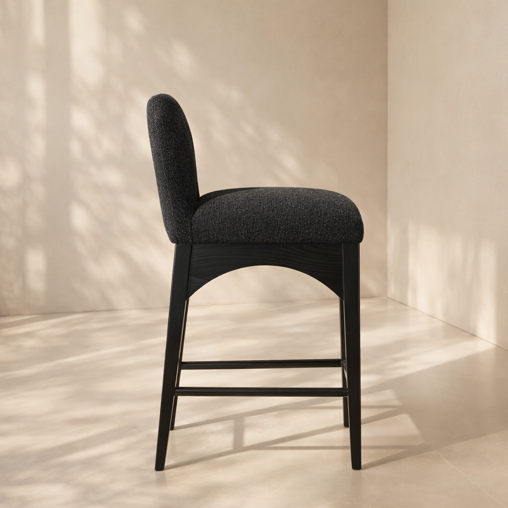 Waldorf 18" Boucle Fabric Counter Chair