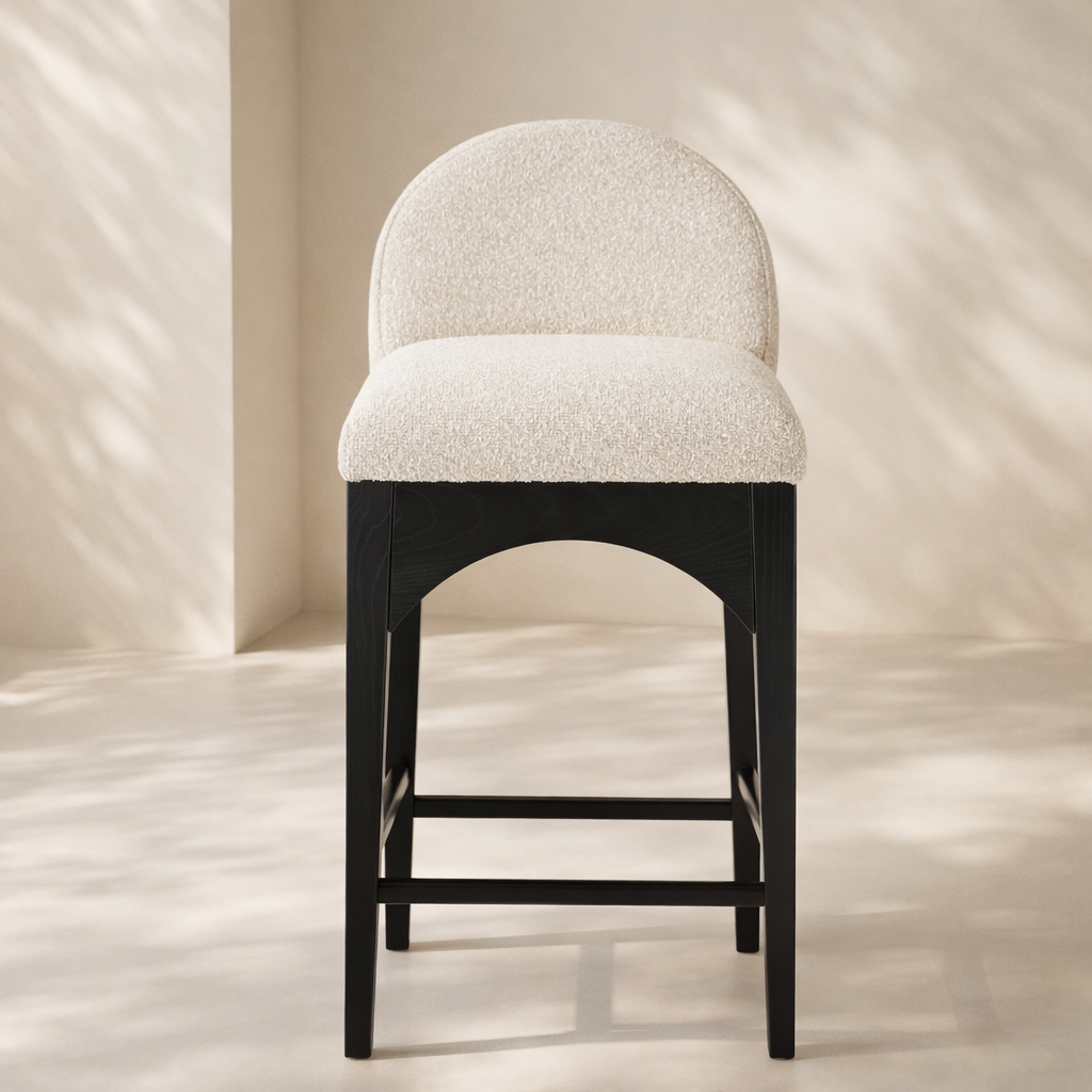 Waldorf 18" Boucle Fabric Counter Chair