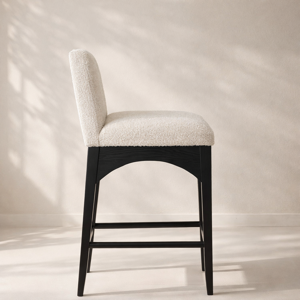 Waldorf 18" Boucle Fabric Counter Chair