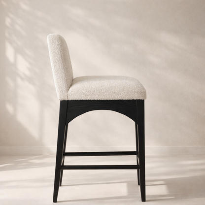 Waldorf 18" Boucle Fabric Counter Chair