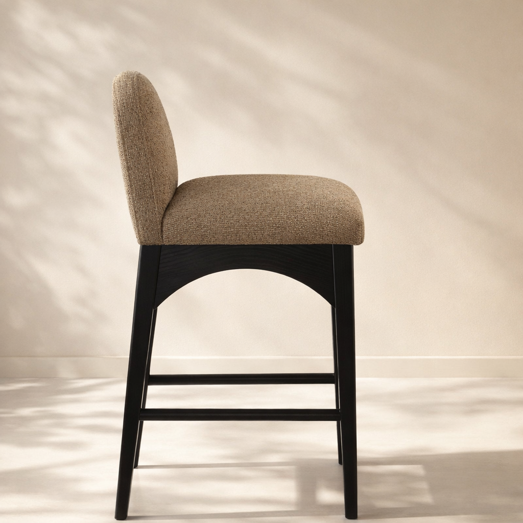 Waldorf 18" Boucle Fabric Counter Chair