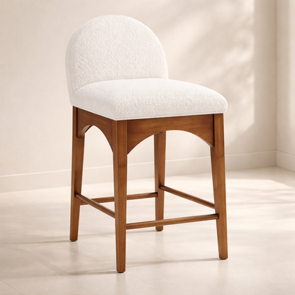 Waldorf 18" Boucle Fabric Counter Chair
