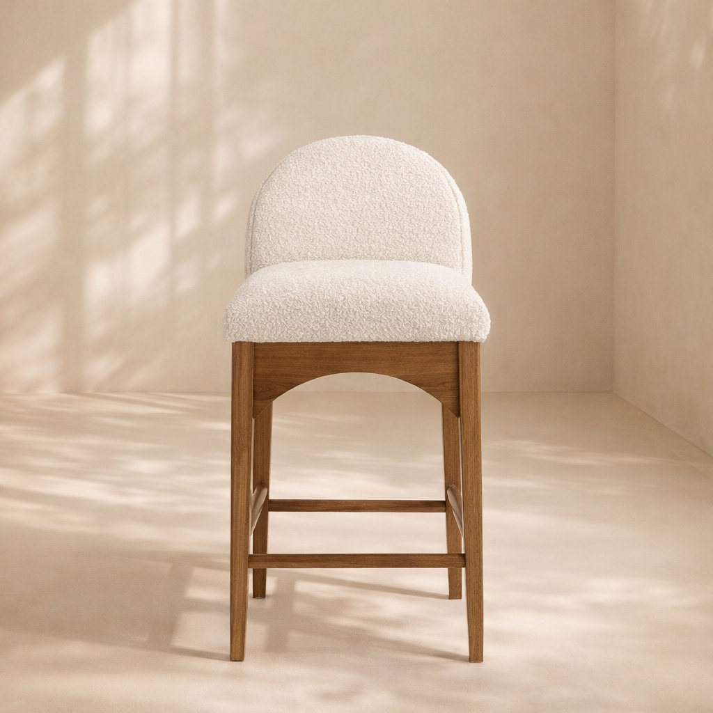 Waldorf 18" Boucle Fabric Counter Chair