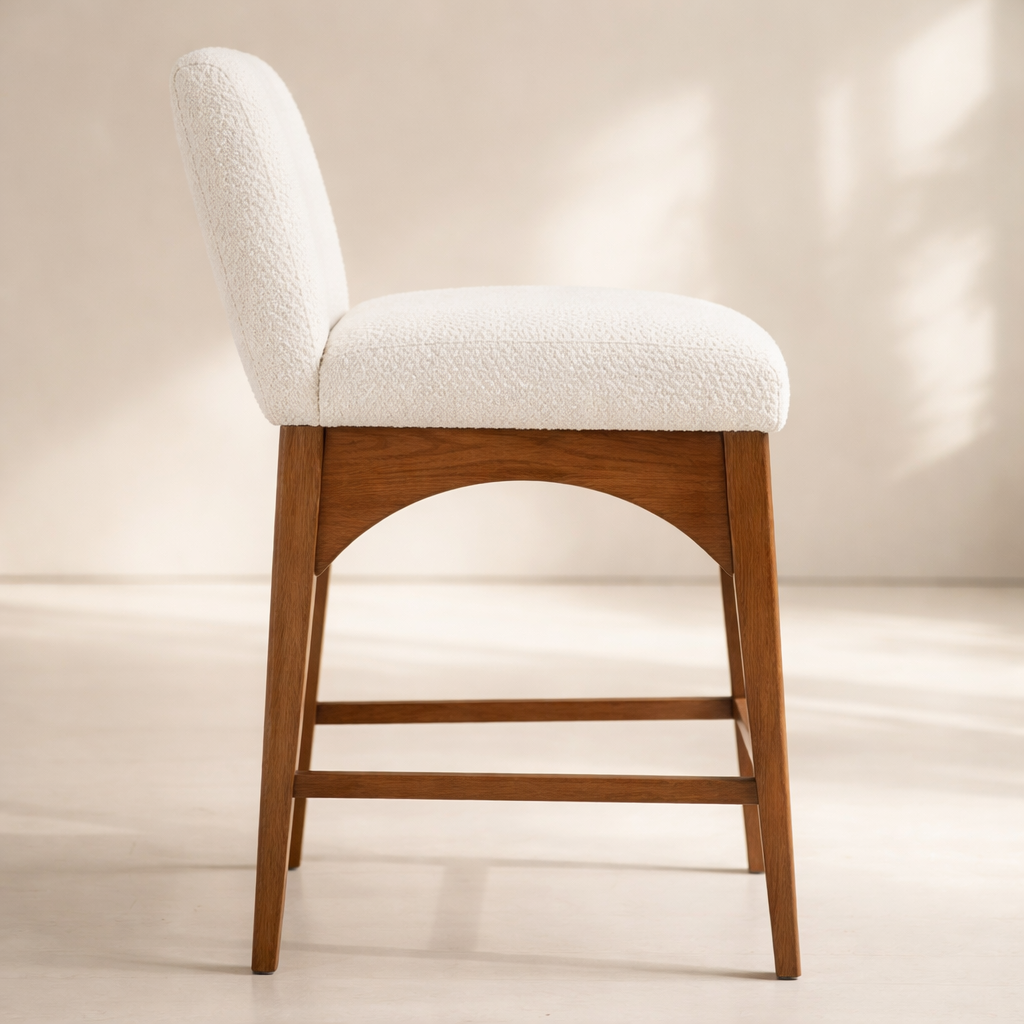 Waldorf 18" Boucle Fabric Counter Chair