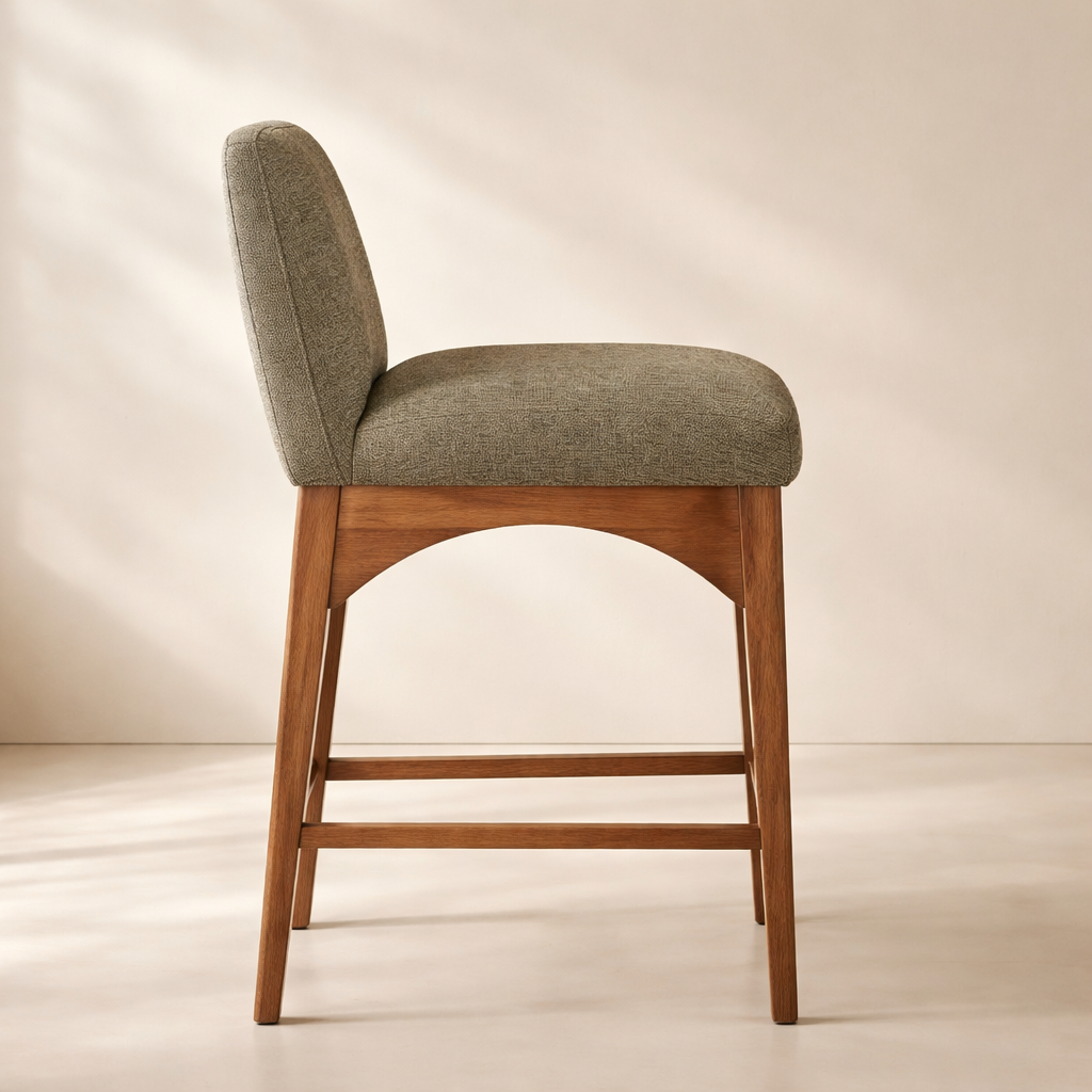 Waldorf 18" Boucle Fabric Counter Chair