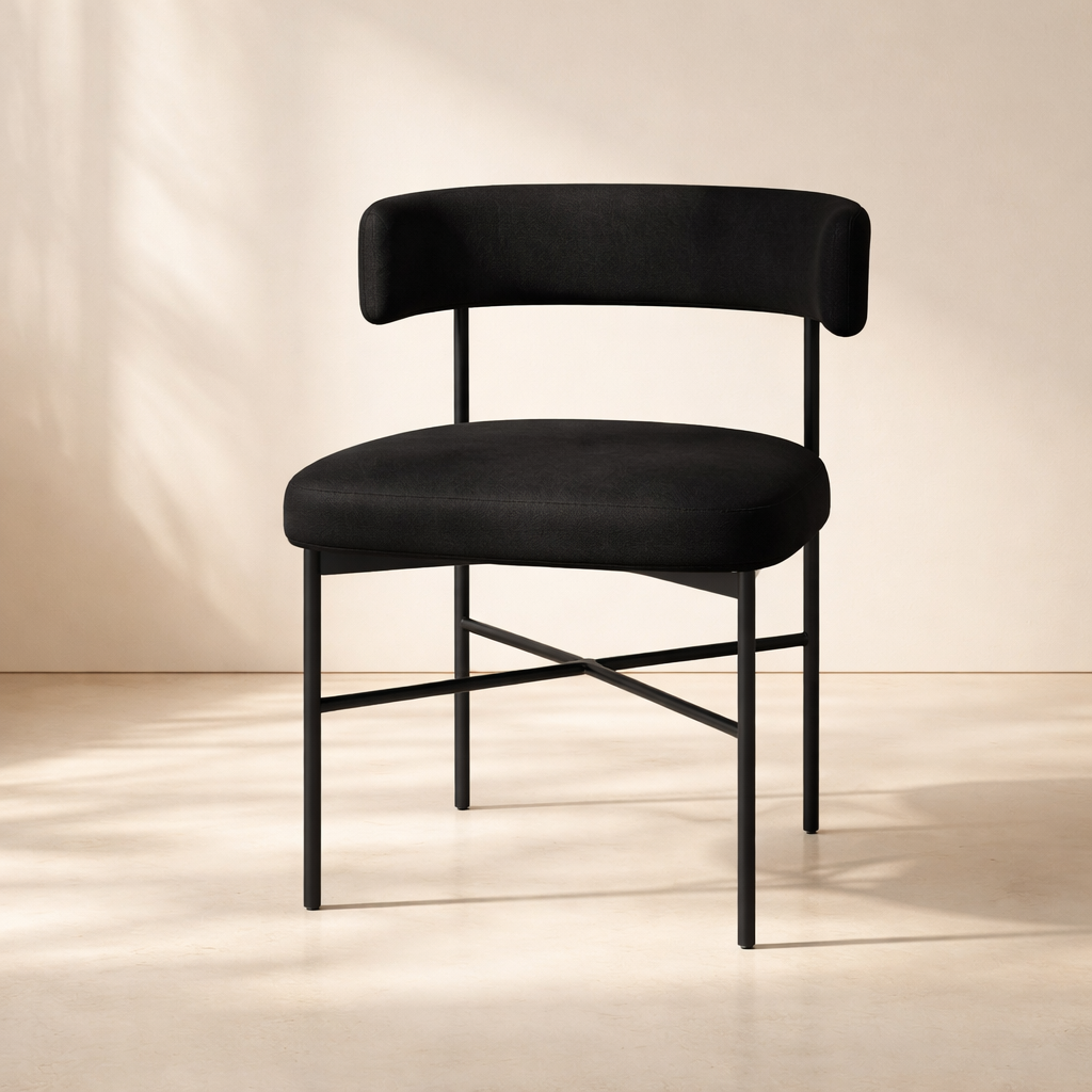 Rivage Linen Textured Fabric Upholstered Dining Chair (set of 2)